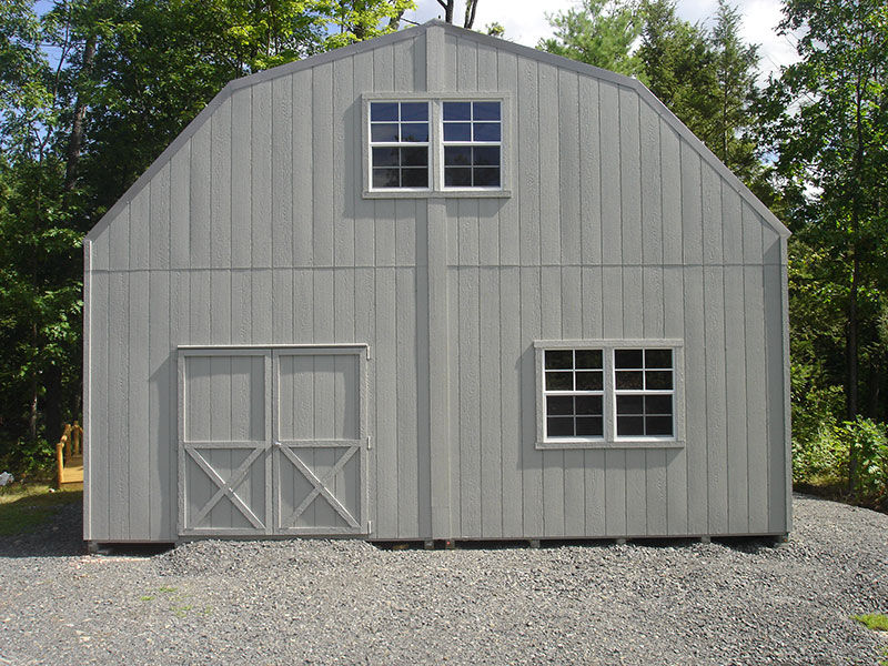Two story gambrel shed
 