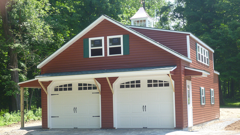 2 Story Car Garages The Barn Raiser, Two Car Garage With Shed Dormer